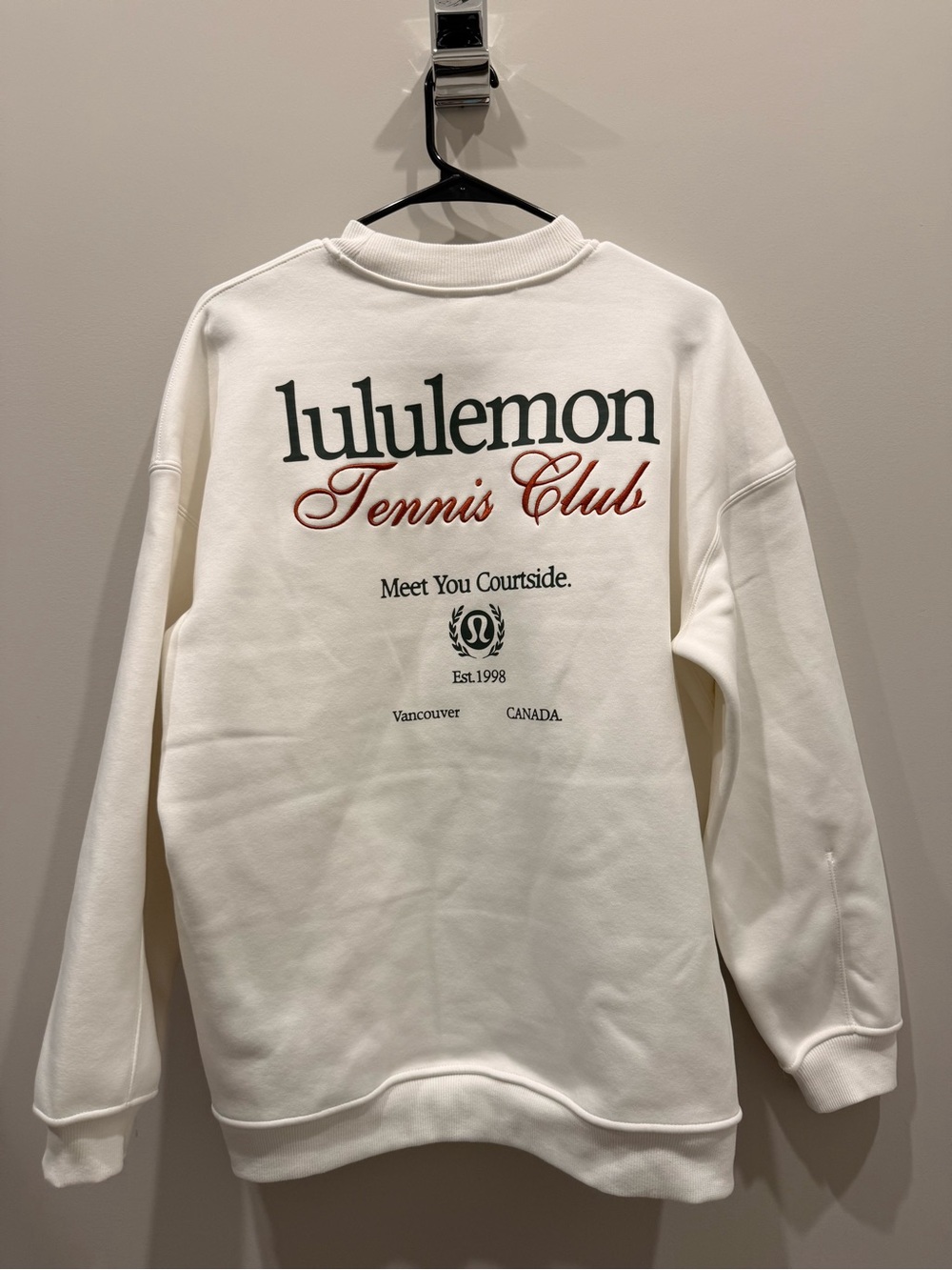 Lululemon White Tennis Club Crewneck Sweater - Picture 3 of 3